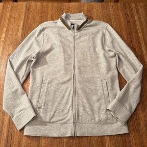 Massimo Dutti men’s like new gray athletic front zip jacket, size medium